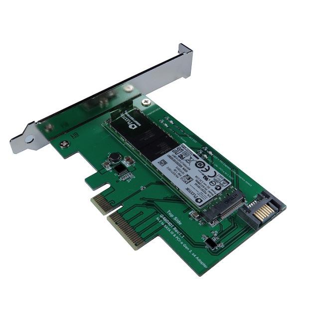 Akust PCI-e Gen3. Gen2. x4/x2 &amp; SATA III to M.2 SSD Adapter with PCI-e Bracket(ตัวแปลงเอสเอสดี)