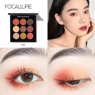 Focallure เครื่องสําอางพาเลทอายแชโดว์เนื้อ Matte 9 สี