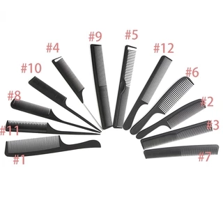 Monja หวีจัดแต่งทรงผม ไฮไลท์ 12 แบบ อเนกประสงค์ สีดํา DIY hair comb black hairdressing tools