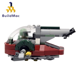 Buildmoc star wars Mini Slave 1 Hunter Bounty Ship บล็อคตัวต่อ ของเล่นเสริมการเรียนรู้เด็ก MOC เข้ากันได้กับเลโก้ 75243