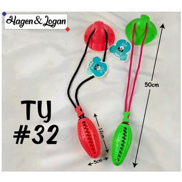 TY 32 เครื่องจ่ายสุนัขพร้อมถ้วยดูด - ของเล่นสุนัขกัด - PSI (PSID13)