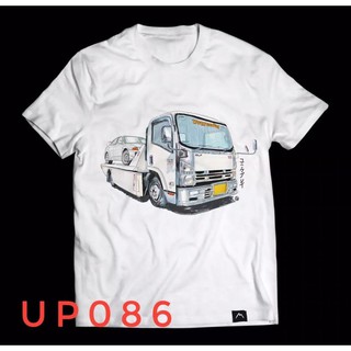 เสื้อยืด แขนสั้น ลายหกล้อลากพ่วง(up086)