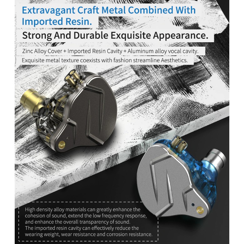 KZ ZSN Pro Metal Earphones 1BA+1DD [รับประกัน 6 เดือน]