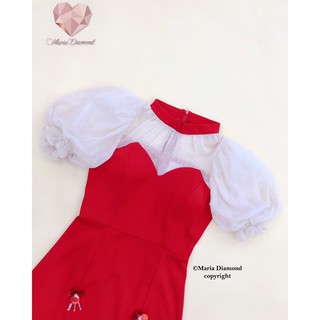 Ruby Dress เดรสไซส์ XS S M L เดรสคอกลม แขนตุ๊กตา