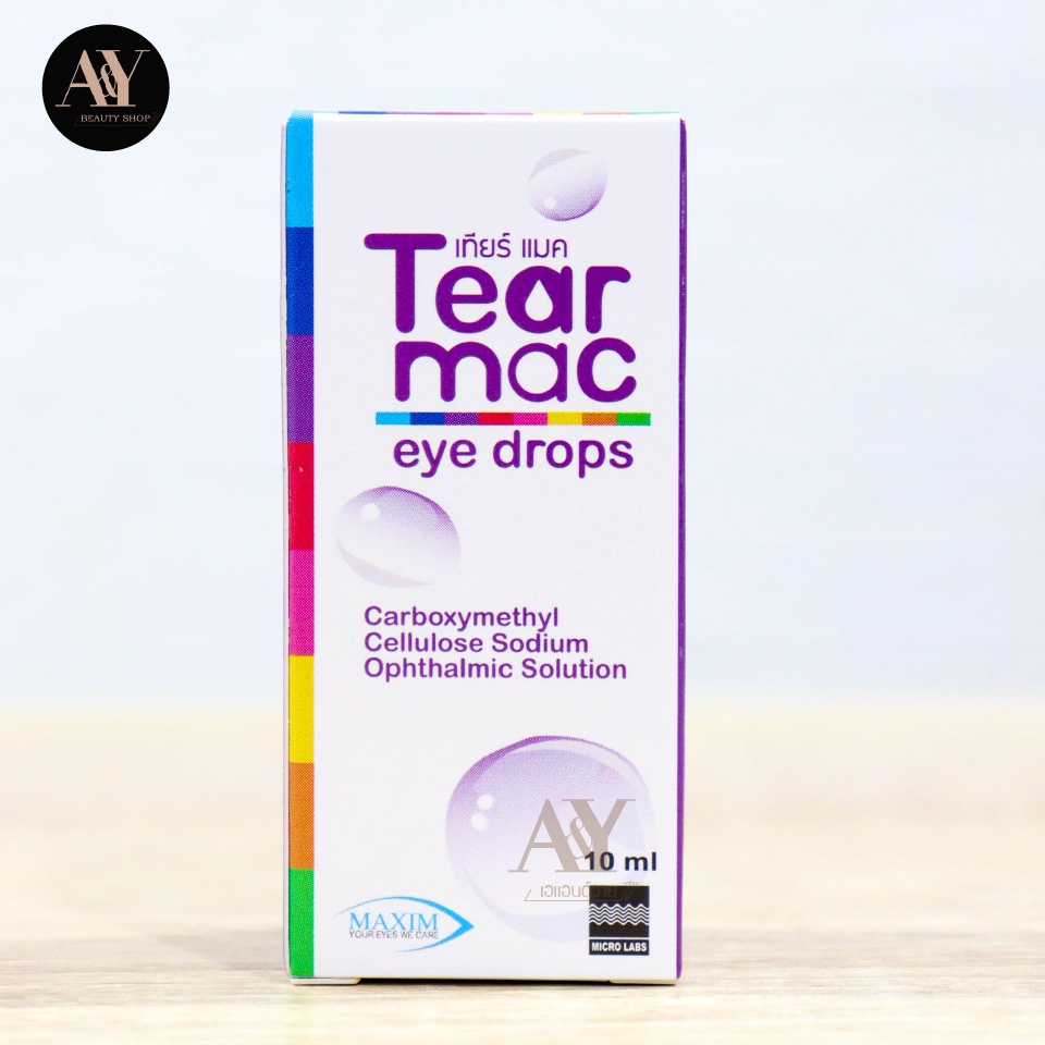 น้ำตาเทียม เทียร์แมค Tear mac Eye Drops Carboxymethyl Cellulose Sodium Ophthalmic Solution ขนาด10ml.