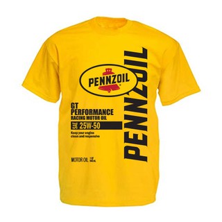เสื้อยืด คอกลม แฟชั่น รถซิ่ง น้ำมันเครื่อง MOTORSPORT PENNZOIL OIL LUBRICANT
