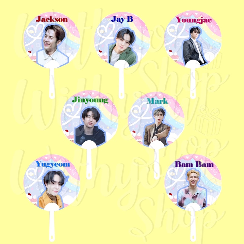 พัดหัวโต พัดกลมพื้นหลัง ลายgot7 มาร์ค แบมแบม จินยอง เจบี แจ็คสัน ยูคยอม ยองแจ สินค้าพร้อมส่ง - รูปที่ 4