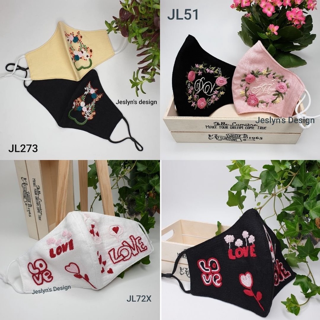 BST-C หน้ากากปักมือ 2 ชั้น My love JL292, JL289, JL266, JL273, JL72X, JL310, JL51, JL42