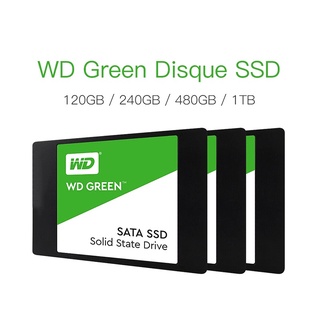 【ส่งจากกรุงเทพ】ฮาร์ดดิสก์ภายใน 120GB 240GB 480GB 960GB Western Digital Green SSD SATA3 2.5 นิ้ว ประกัน 3 ปี