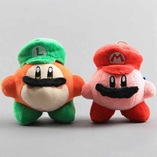 5" Kirby Waddle Dee with Mario Luigi Hat Plush Doll Soft Stuffed Toy Kids