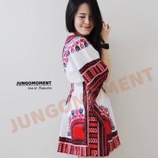 เดรสสั้น จั๊มเอว สไตล์โบฮีเมียน (Jungo Smock Minidress)