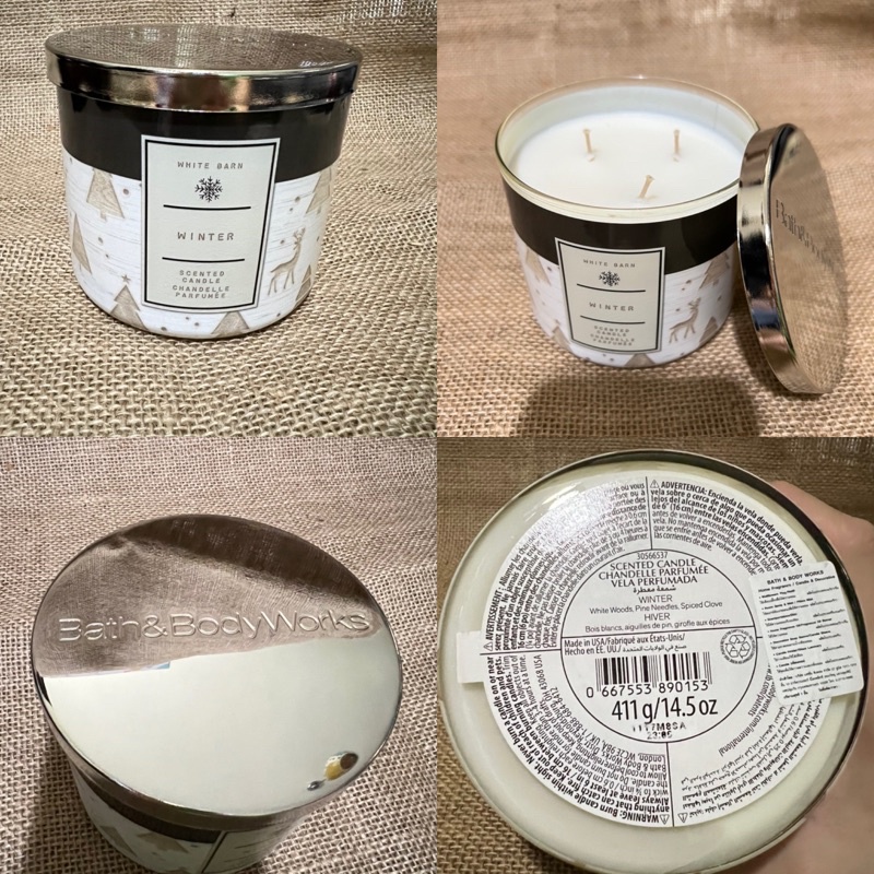 Bath and Body Works - WINTER 3-WICK CANDLE เทียนหอม