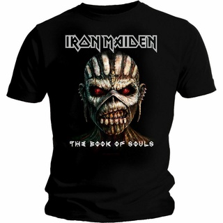 เสื้อยืดลําลอง แขนสั้น พิมพ์ลาย Iron Maiden The Book of Souls สีดํา สไตล์คลาสสิก สําหรับผู้ชาย 619001S-5XL