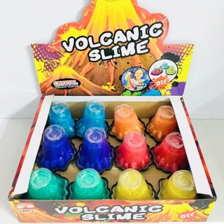 Volcanic Slime สไลม์ภูเขาไฟ สไลม์ 6 สี กล่องละ 12 ชิ้น Crystal Funny Slime DIY