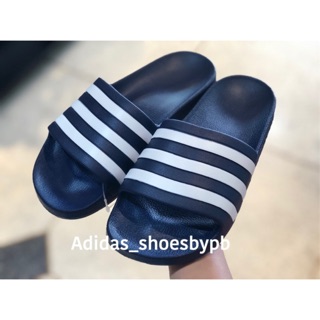 ADILETTE AQUE SLIDE สีกรมขาว💯✅