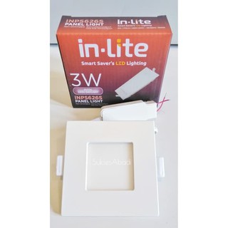 แผงดาวน์ไลท์ INLITE Tiedye 3W **BER-Warranty ** กล่อง/สี่เหลี่ยม