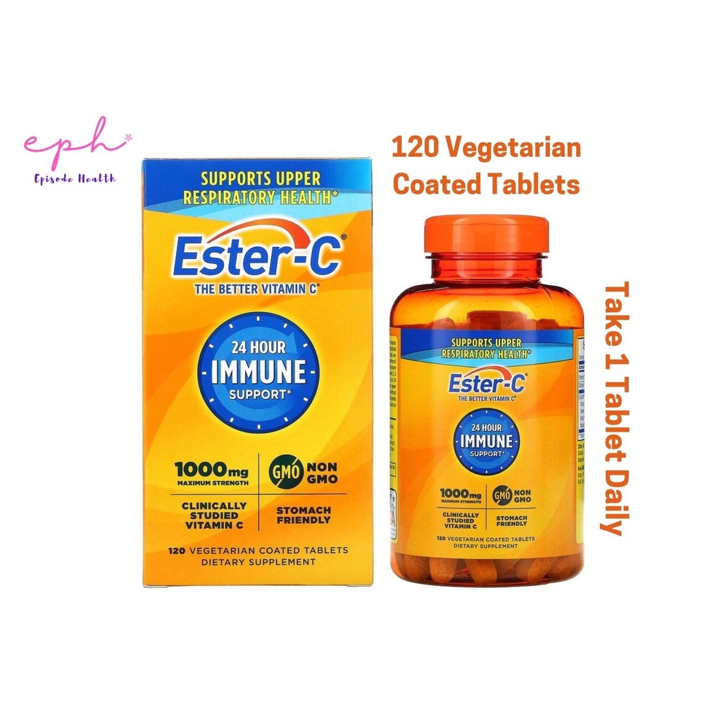 Nature's Bounty Ester-C 1000 mg 120 Veggie Coated Tablets วิตามินซี 1,000 mg 120 เวจจี้แคปซูล