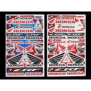 สติกเกอร์คู่่ขายดี HONDA สติกเกอร์ชุดแต่ง 2 แผ่น รถมอเตอร์ไซค์ บิ๊กไบค์ เนื้อPVC เคลือบเงา กันน้ำ กันแดด คุณภาพดี