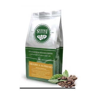 กาแฟ กาแฟคั่ว ซูซูกิ SUZUKI COFFEE Arabica Supremo Blend อาราบิก้า 100%