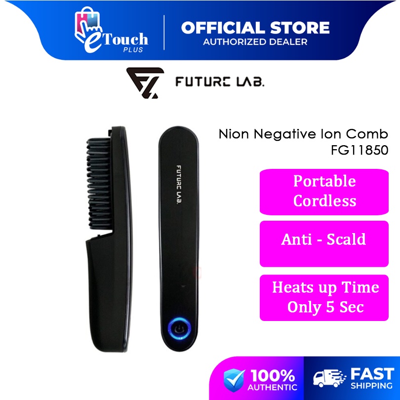 Future Lab FG11850 หวีแปรงเซรามิก PTC ไร้สายป้องกันตะกรันไฟฟ้า