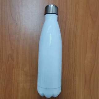 พร้อมส่ง 📌 ขวดน้ำสูญญากาศ ขวดน้ำสเตนเลส ขวดโบว์ลิ่ง ความจุ 500 ml "สีขาว"