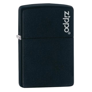 Zippo ไฟแช็กรุ่น 218ZL BLACK MATTE W/ZIPPO LOGO ของแท้ รับประกันตลอดชีวิต นำเข้าและจำหน่ายโดยตัวแทนจำหน่าย