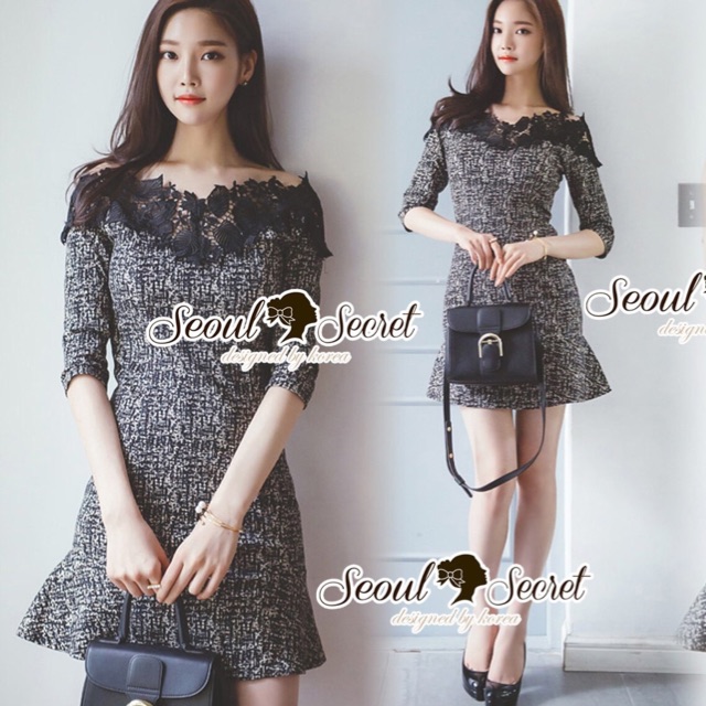 Seoul Secret Say's .... Leaf Lace Dress