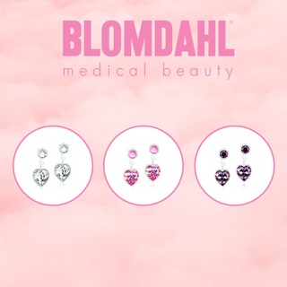 Blomdahl ต่างหู Pendent Heart ขนาด 4/6 mm. มีให้เลือก 3 สี