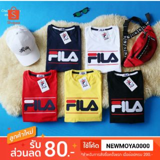 FILA เสื้อยืดฟิล่า โลโก้งานปัก  Cotton100%