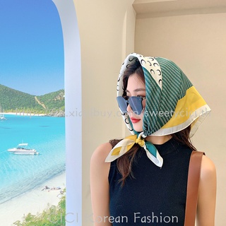 CICI 70x70 Multifunctional Satin Scarves Square Scarf ผ้าพันคอแพรไหม ผ้าพันคอผ้าไหมขนาดเล็กสไตล์เกาหลี