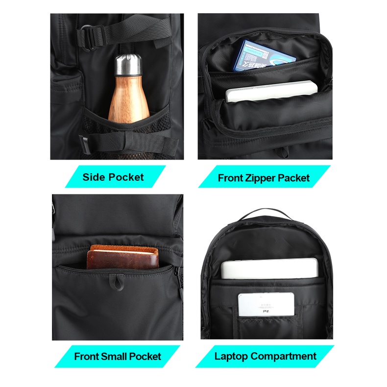 Leacat กระเป๋าเป้สะพายหลัง กระเป๋านักเรียน ใส่แล็ปท็อป กันน้ํา น้ําหนักเบา จุของได้เยอะ 15.6 นิ้ว สําหรับผู้ชาย