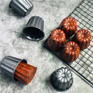 Love พิมพ์ขนม Canele แบบเดี่ยว ถาดอบขนม กาเนอเล่ ถาดอบขนมคานาเล่ พิมพ์อบขนม Canele 1/2/4 ช่อง