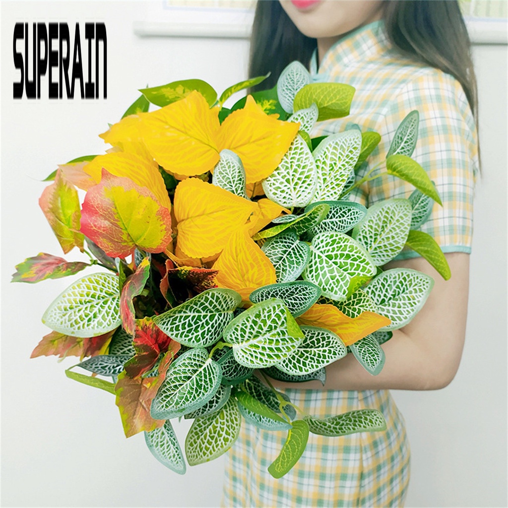 <ดอกไม้ตกแต่ง> พืชจําลอง สดใหม่ รักษาความสดใหม่ อมตะ พื้นหลังผนัง สนามหญ้าเทียม พืชตกแต่งบ้าน