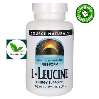 Source Naturals  Free-Form L-Leucine -500 mg / 120 Capsules