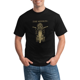 【ผ้าฝ้ายแท้】เสื้อยืดลําลอง พิมพ์ลาย The Mission Gods Own Medicine Gothic Rock Band สําหรับผู้ชาย