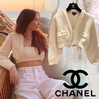 เสื้อไหมพรม CHANEL CROP TWEED KNIT