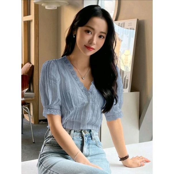 Dazy เสื้อเชิ้ต สี Baby Blue