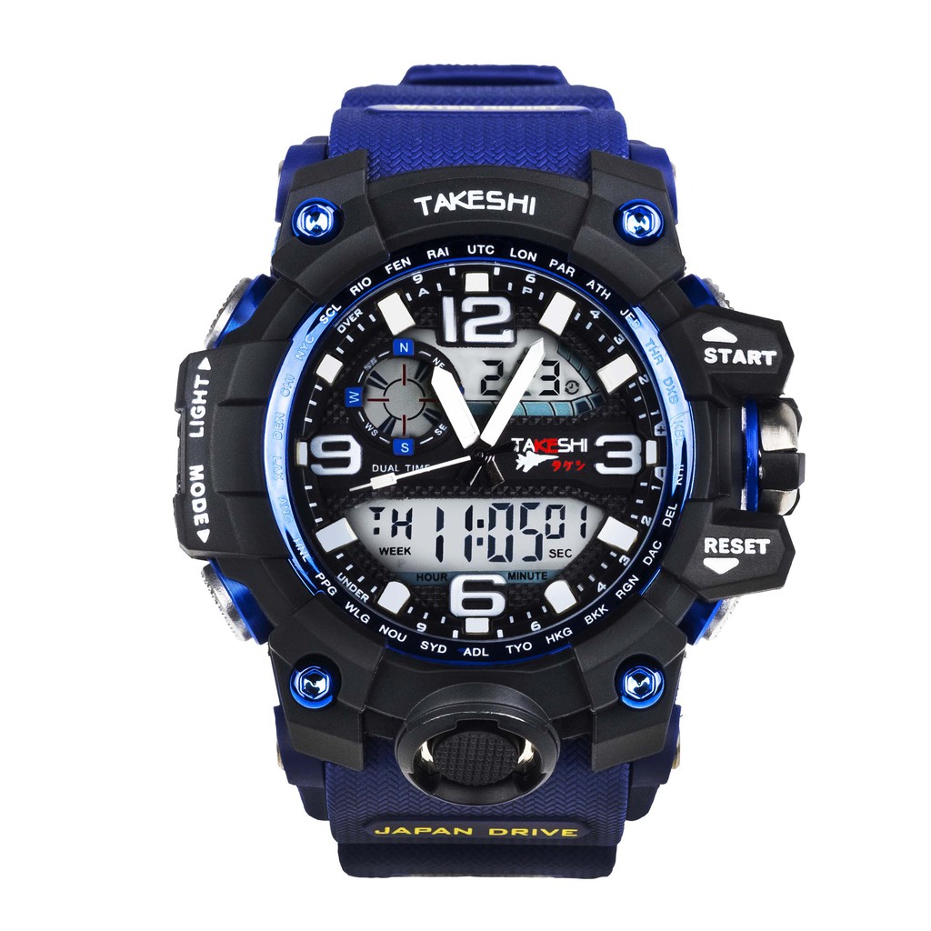 TakeshiCo Extreme Bright Ocean Blue Watch TK11BLU นาฬิกาข้อมือ ผู้ชาย Takeshi