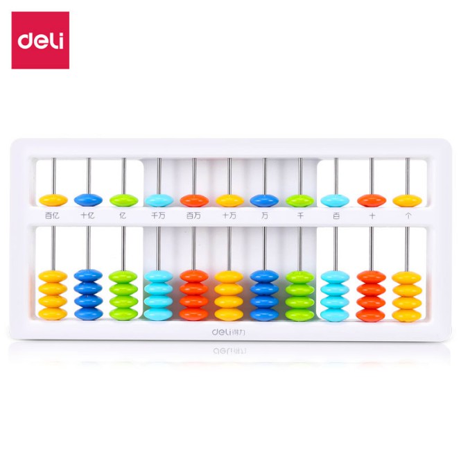 ล้างสต๊อก กล่องบุบ Deli Japanese Abacus​ 🌈 ลูกคิดญี่ปุ่น ลูกคิด จีน จินตคณิต คุณภาพดี 11 หลัก​ 💡 11​ rods Soroban​