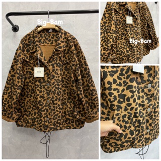 เสื้อแจ๊คเก็ตลายเสือ เสื้อผ้าสาวอวบอ้วน