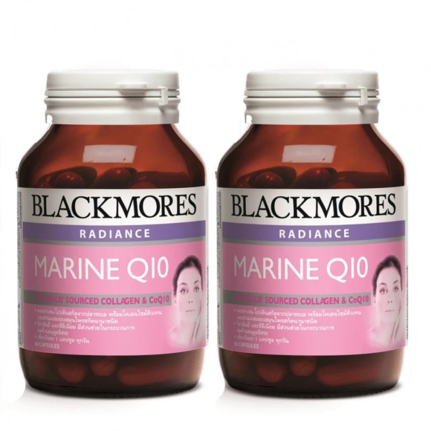Blackmores Pack คู่ ผลิตภัณฑ์เสริมอาหาร Radiance Marine Q10 (2* 60เม็ด)