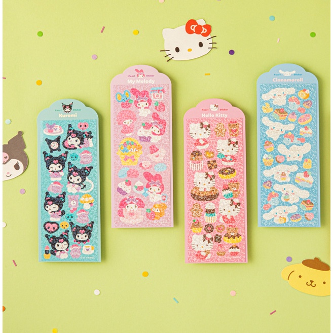 สติกเกอร์ Pvc ใส กันน้ํา ลายการ์ตูนคุโรมิ เมโลดี้น่ารัก สําหรับติดตกแต่งหมวกกันน็อค โทรศัพท์มือถือ คอมพิวเตอร์ กระเป๋าเดินทาง DIY
