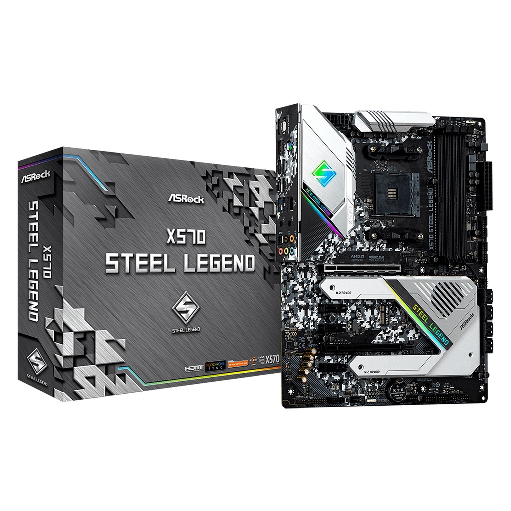 MAINBOARD (เมนบอร์ด) AM4 ASROCK X570 STEEL LEGEND ตัวท็อป พร้อมส่ง
