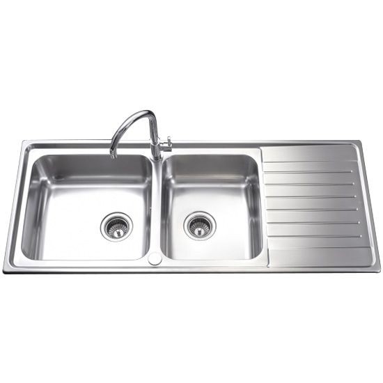 SINK BUILT 2B1D MEX DLS200B SS ซิงค์ฝัง 2หลุม 1ที่พัก MEX DLS200B SS อ่างล้างจานฝัง อ่างล้างจานและอุ