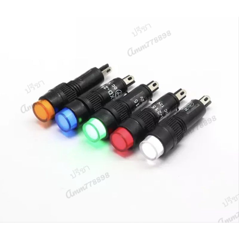 กันน้ำพลาสติกไฟแสดงสถานะ 8 mm12VDC LEDหลอดไฟ