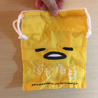 ถุงรูด ไข่ขี้เกียจ กูเดทามะ gudetama drawstring bag กาชาปอง