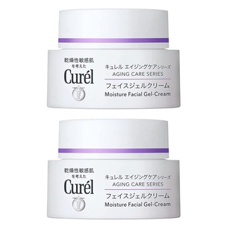 CUREL เจลบำรุงผิวหน้า คิวเรล เอจจิ้ง แคร์ ซีรีส์ มอยส์เจอร์ เฟเชียล เจล-ครีม สูตรเซราไมด์ และสารสกัดจากขิง 2 กระปุก กระป