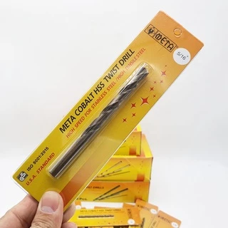 META ดอกสว่านโคบอลต์ มีให้เลือกหลายขนาด 1 ชิ้น SUPER ไฮสปีด 1/64" ถึง 7/32" ดอกสว่านเจาะสแตนเลส