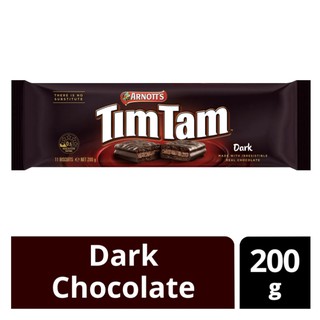 🔥HOT🔥 Arnotts Tim Tam Dark Chocolate Biscuit 200g ขนมปังอบกรอบเคลือบช็อคโกแลต คุณภาพระดับพรีเมี่ยม