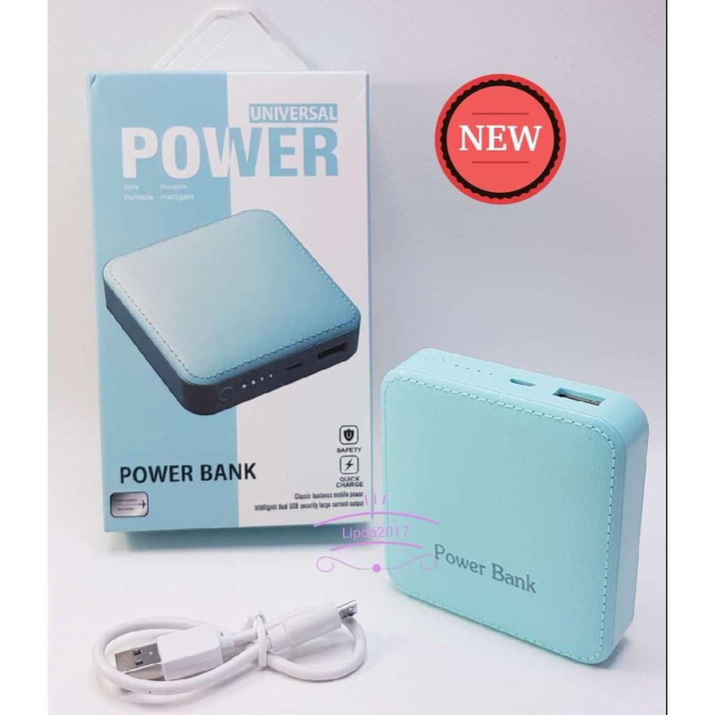 MINI POWER BANK POWERBANK มินิ แบตสำรอง มือถือ 20000 30000 50000 mAh ลายหนัง แถมสายชาร์จ Micro USB